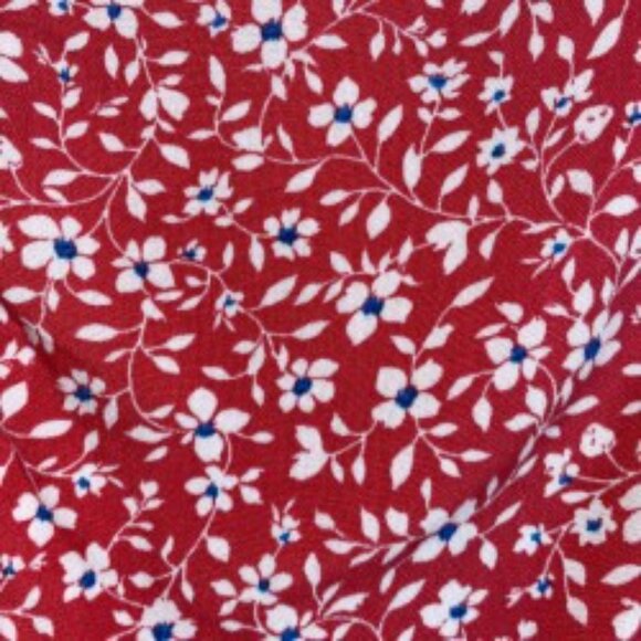 MI AMI FOR FRANCESCA'S FLORAL MIDI DRESS-SLIT FRONT RED, WHITE, BLUE SIZE M NWT - Picture 9 of 9